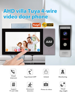 Sistema de intercomunicación inalámbrico para el hogar Registro de seguridad para el hogar Desbloqueo remoto Ahd con cable Intercomunicador inteligente Tuya Wifi de 7 pulgadas - Product Image 3