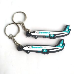 Pvc 3d 空中客车 A320 钥匙扣，软橡胶飞机钥匙扣 - Product Image 1