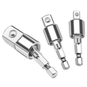 3pcs Power Drill <strong>Sockets</strong> <strong>Adapter</strong> Sets 360 Degree <strong>Rotatable</strong> Hex Shank Impact Driver <strong>Socket</strong> <strong>Adapter</strong> to 1/4&quot; 3/8&quot; 1/2&quot; Drill Impact - Product Image 4