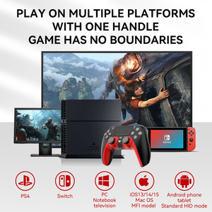 用于PS4控制器PS3控制游戏控制台的无线游戏手柄控制器6轴操纵杆双振动游戏手柄