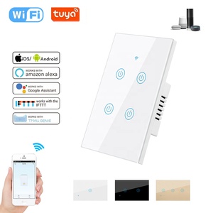 应用遥控语音控制触摸控制现代智能开关和插座智能生活Zigbee WiFi 1 2 3 4组智能开关 - Product Image 3