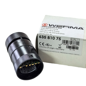 Elemento de sirena de 8 tonos de alto rendimiento WERMA 24VAC/DC ajustable a través del interruptor DIP 8 tonos seleccionables para controladores dedicados PLC - Product Image 2