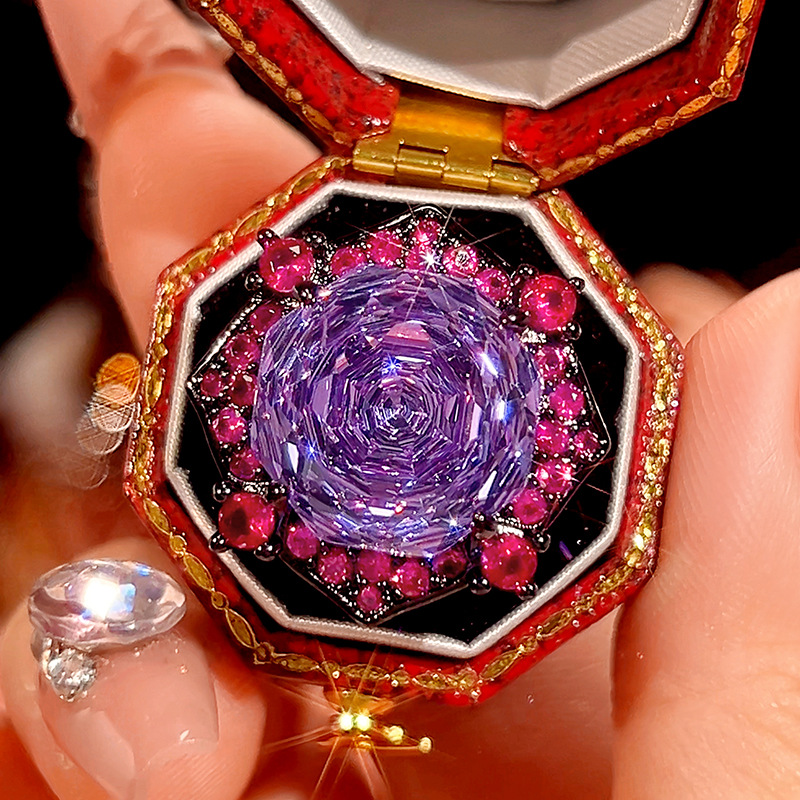 Anillo Roland de oro negro de tamaño abierto