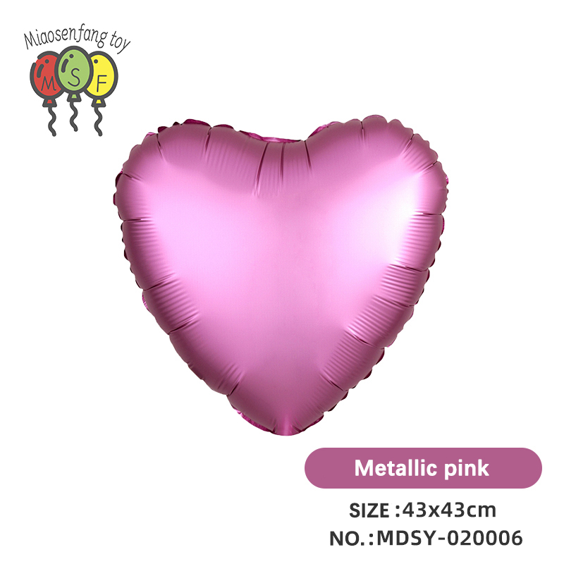 Cuore rosa metallizzato