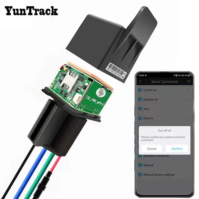 Pas cher Yuntrack CJ720 application gratuite suivi 2G réseau auto véhicules caché gps suivi