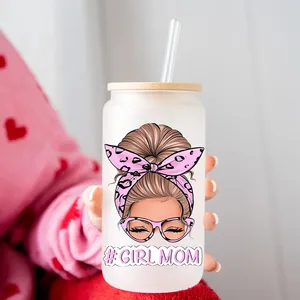 In My <strong>Bookish</strong> Era UV DTF Sticker for 16OZ Libbey Glass Cup Can Wrap Transfer Stickers Custom Labels Prints DIY Logo Be Kindness