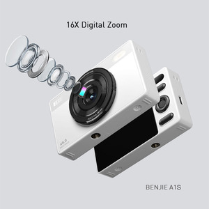 Benjie มินิ HD CCD CMOS กล้องดิจิตอลนักเรียน16X ซูม48ล้านพิกเซล2.7K ถ่ายวิดีโอเซลฟี่ทันทีหน่วยความจำ SD ราคาถูก - Product Image 5