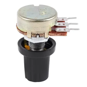 B Type 10K OHM 3 Terminal <strong>Linear</strong> Taper Rotary <strong>Potentiometer</strong>, Non-Waterproof, for Audio and Volume Control - Product Image 4