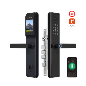 Electronic Tuya Wifi Bluetooth Biometric Fingerprint Magnetic Card Password Smart Lock with HD Camera for Aluminum Alloy Door - Product Image 2