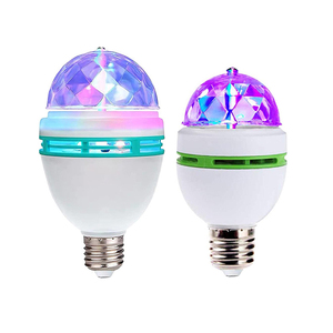 ใหม่เปิดตัวอัตโนมัติมินิพรรคแสงเวทีแสงหลอดไฟ LED E27 B22 3วัตต์หลอดไฟสีเต็มรูปแบบ RGB นำพลาสติกหมุนโคมไฟ - Product Image 1