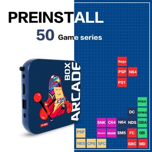 卸売アーケードボックス256G有線ビデオゲームマシンボックスPS1/PSP/N64/DC用4KHDディスプレイ子供用ゲームコンソール付き