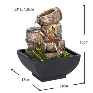 Su çeşmesi ile masaüstü ve masa 8 inç yükseklik için viski varil içeren kapalı masa katmanlı reçine malzeme - Product Image 2