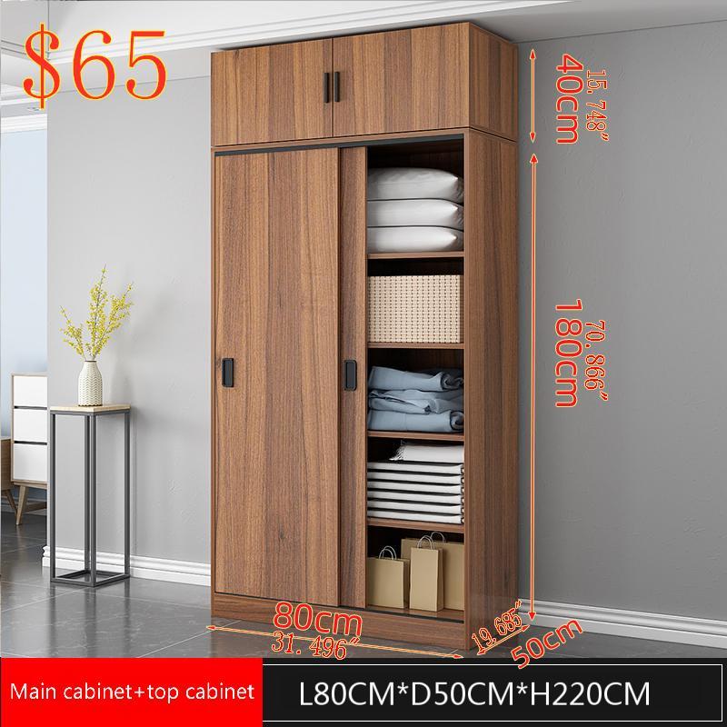 Deep Walnut 80*50*180+Top Cabinet