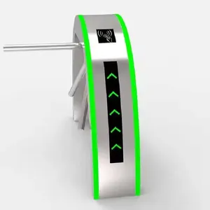 3-Arm-Drehkreuz-Sicherheitssystem für Fußgänger Stativ-Barrier-Tür aus Edelstahl mit Karten-Swipe-Zugangs kontrolle für den Eingangs ausgang - Product Image 1
