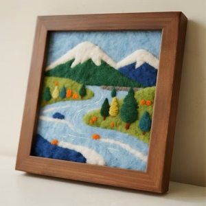12x12cm DIY yün keçe boyama nakış çerçeve dijital tuval İşi iğne resim için özelleştirilmiş Gif dikiş dokuma oyuncaklar - Product Image 4