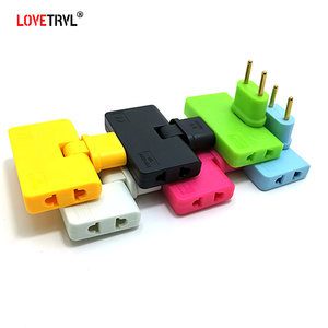 Adaptador de viaje de salida inalámbrica mini delgado de la UE, enchufe giratorio de uno a tres, conversión multifuncional portátil de EE. UU. JP A LA UE - Product Image 3