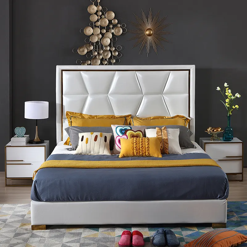 Móveis de cama de madeira de luxo, alta qualidade, cama, quarto, conjunto, móveis