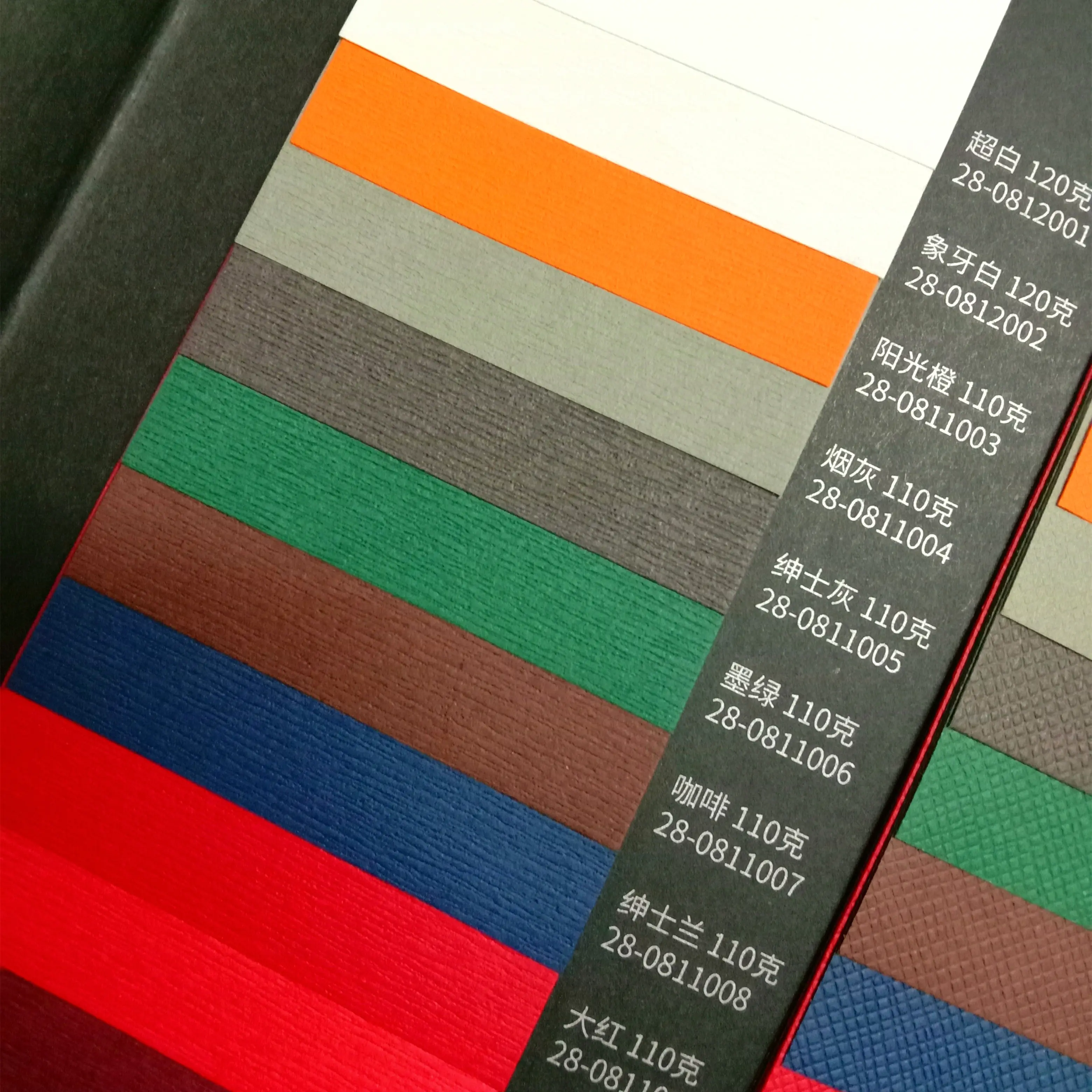 ราคาโรงงานราคาถูกพื้นผิว Scrapbook บรรจุภัณฑ์ผ้าลินินเนื้อ Cardstock แผ่นสีดำรูปแบบที่ดีกระดาษนูน
