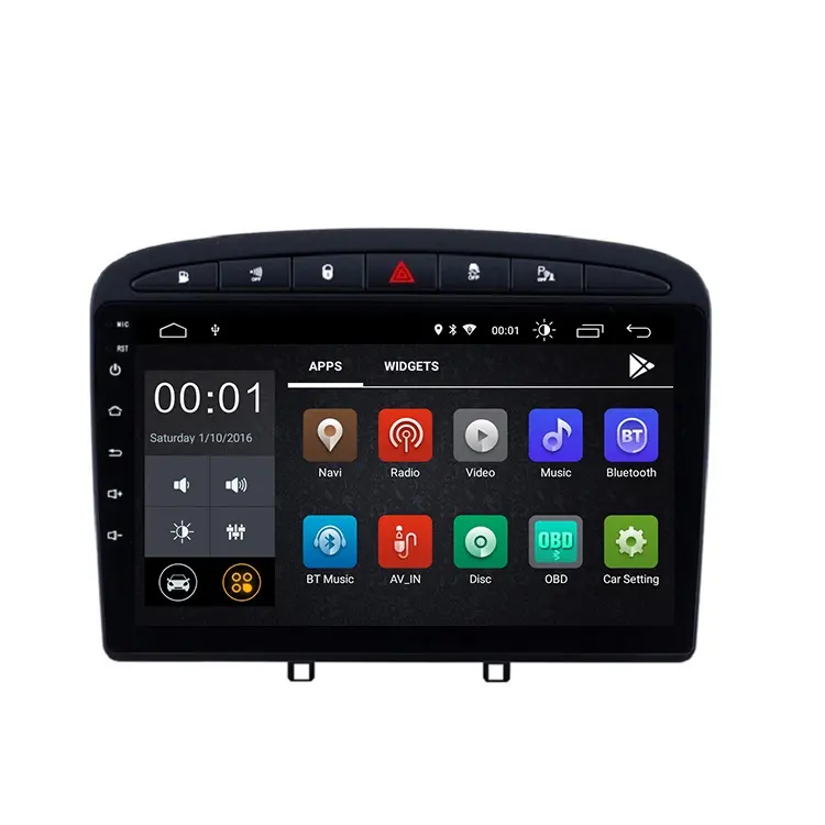 Autoradio Android 12, 4 go/64 go, GPS, RDS, DSP, lecteur multimédia pour Peugeot 408, pour Peugeot 308, 308SW, 2din, carplayer