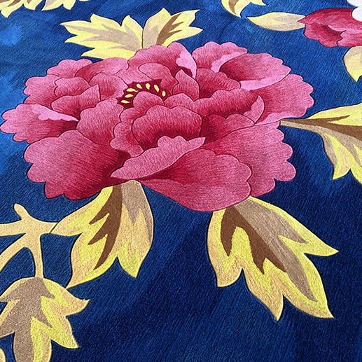 Hand-made fine yarn acrylic needle-punched carpet