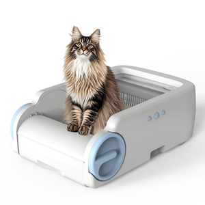 Cat Smart Toilet Semi-open with APP Control <strong>Automatic</strong> Litter <strong>Level</strong> Monitoring Toilet Data Tracking Sense Cat Odor Free - Product Image 1