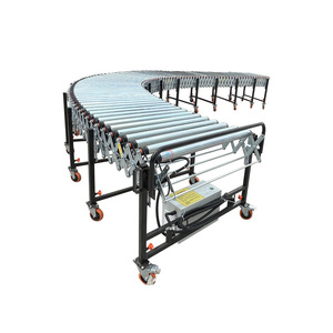 Movable Flexible Powered Roller <strong>Conveyor</strong> with Wheels Roller <strong>Conveyor</strong> for 50kg Feed Bags Trailer Container <strong>Loading</strong> and <strong>Unloading</strong> - Product Image 2