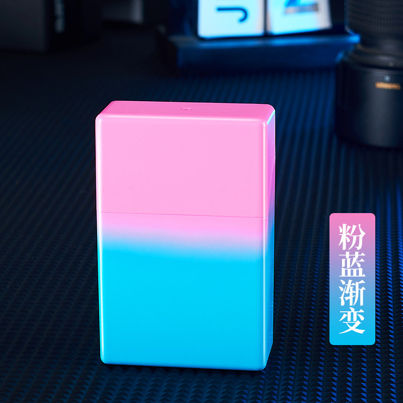 Étui à cigarettes 209B dégradé rose et bleu.