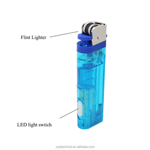 5色可选透明火石火花轮发光二极管火焰气体点烟器 - Product Image 3