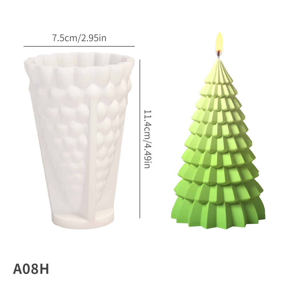 A08H Moule pour sapin de Noël blanc