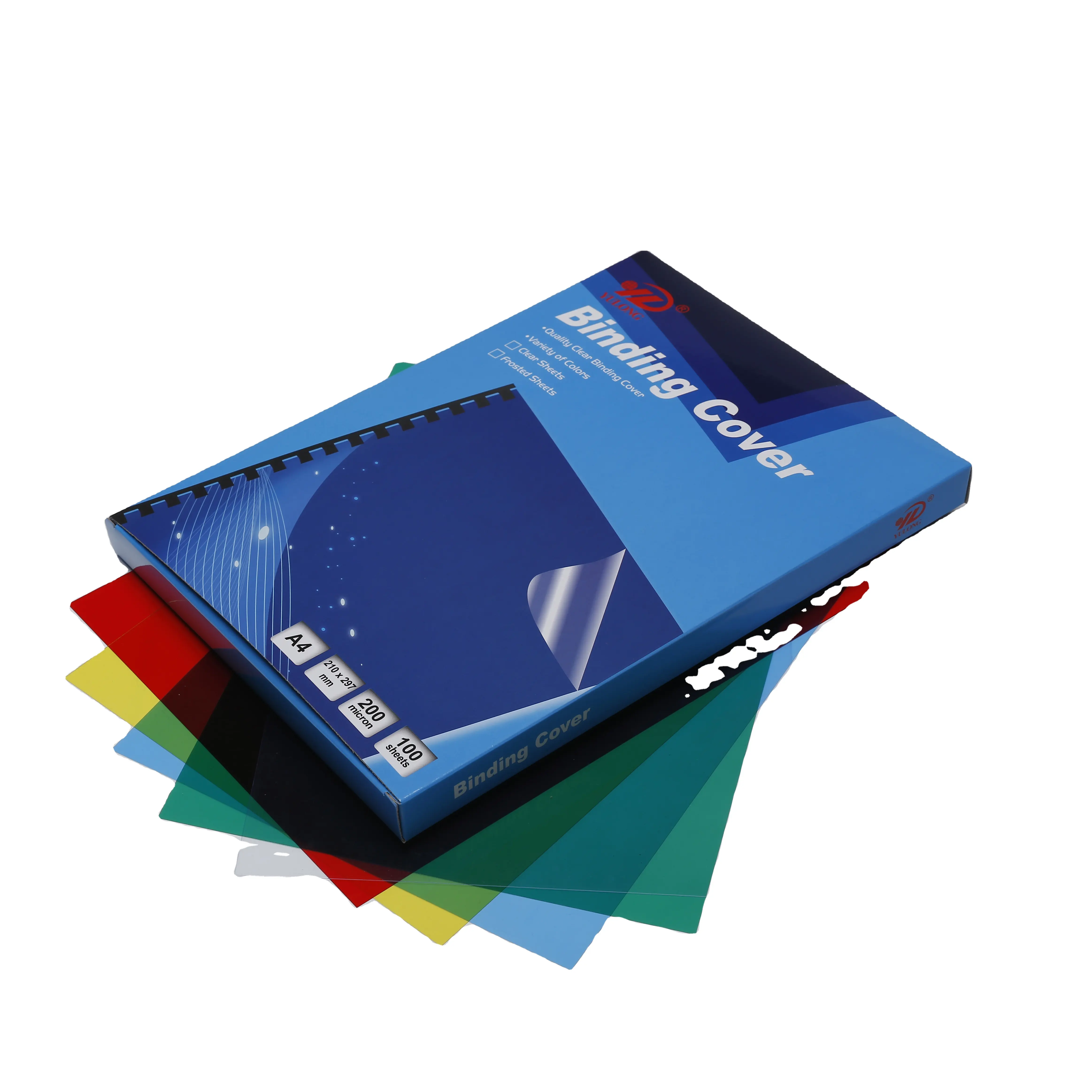 अनुकूलित रंग पीवीसी थर्मल बाध्यकारी कवर के लिए सभी कस्टम प्लास्टिक फिल्म पुस्तक कवर YULONG A4 पारदर्शी प्लास्टिक कागज कवर