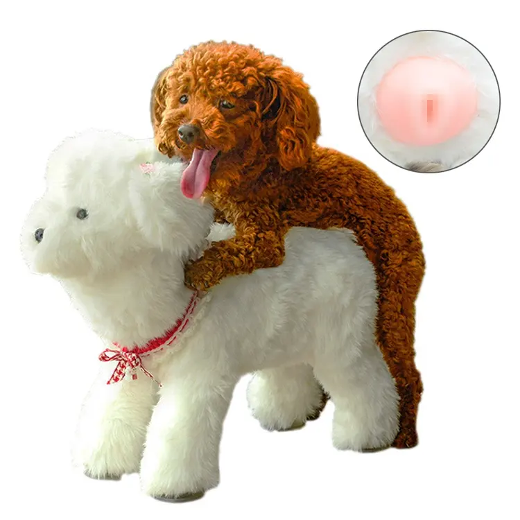 S/M/L/XL/XXL Estro de Dormir Parceiro Sexual Interativo Plush Toys Stuffed Teddy Chihuahua Jogo Engraçado Brinquedos Do Sexo Para O Cão do animal de Estimação