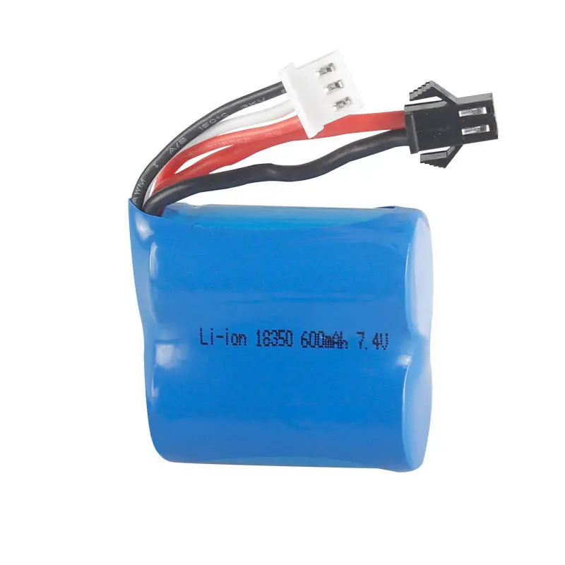 Li-ion 18350 600mAh 7.4V RC Helicopter Car Battery Pack