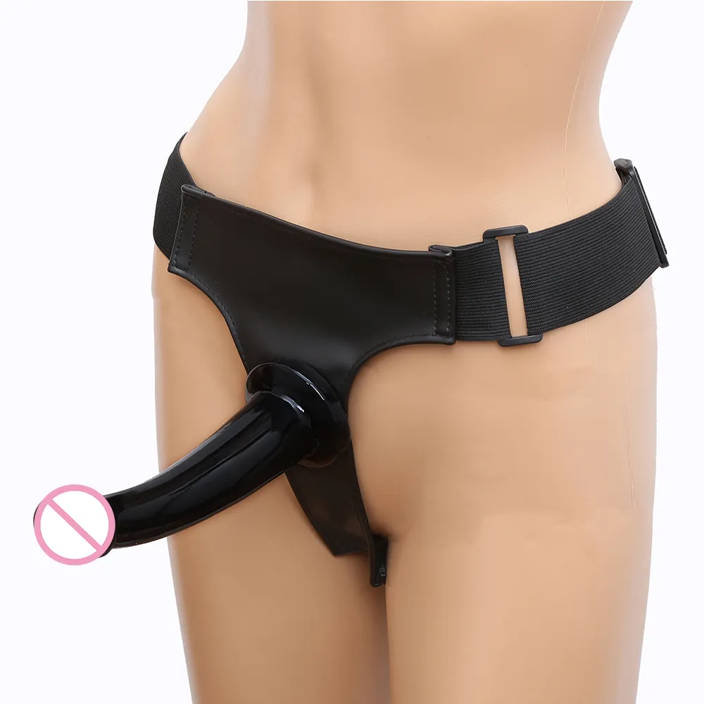 Pantaloni Dildo in pelle artificiale per pene cinturino lesbico su Dildo con cintura 18 giocattoli del sesso