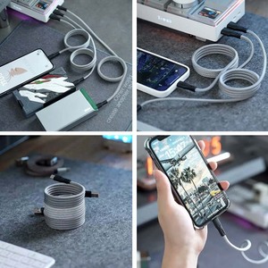 สายแม่เหล็กในตัวชนิด C เป็น Type C PD 60W 3A ชาร์จเร็วสายข้อมูล USB สำหรับ iPhone 15 16 Samsung โทรศัพท์มือถือ Android - Product Image 6