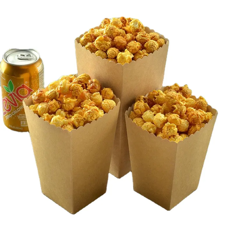 Balde de popcorn feito na china vários estilos de recipiente de popcorn
