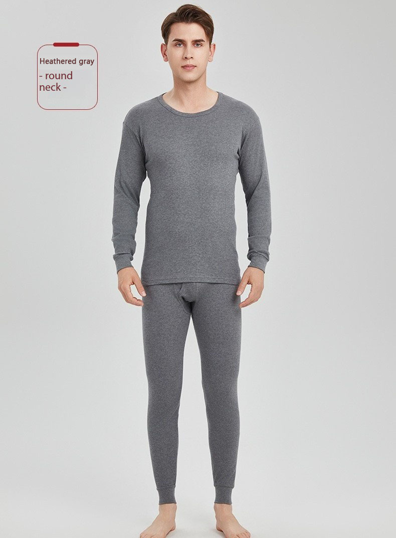 Heather gray round neck
