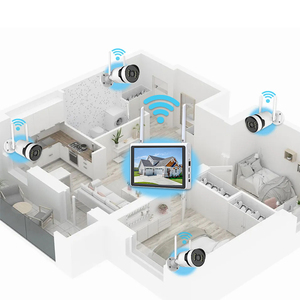 2.4G WIFI 4CH无线闭路电视监控1安全NVR套件系统，带3MP 5MP防水IP65摄像机双向音频功能 - Product Image 1