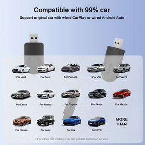 CarPlay Wireless Adapter <strong>Android</strong> Auto 2 in 1 Wired Carplay to USB Wireless CarPlay Adapter for Apple IOS 10+ <strong>Android</strong> 11+ - Product Image 6
