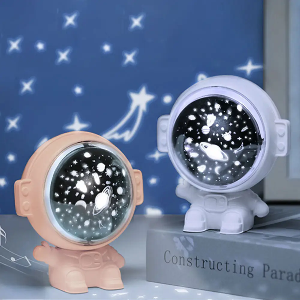 Mini astronaute LED étoile rotative lune lampe de Projection étoile nuit pour décor de chambre d'enfants