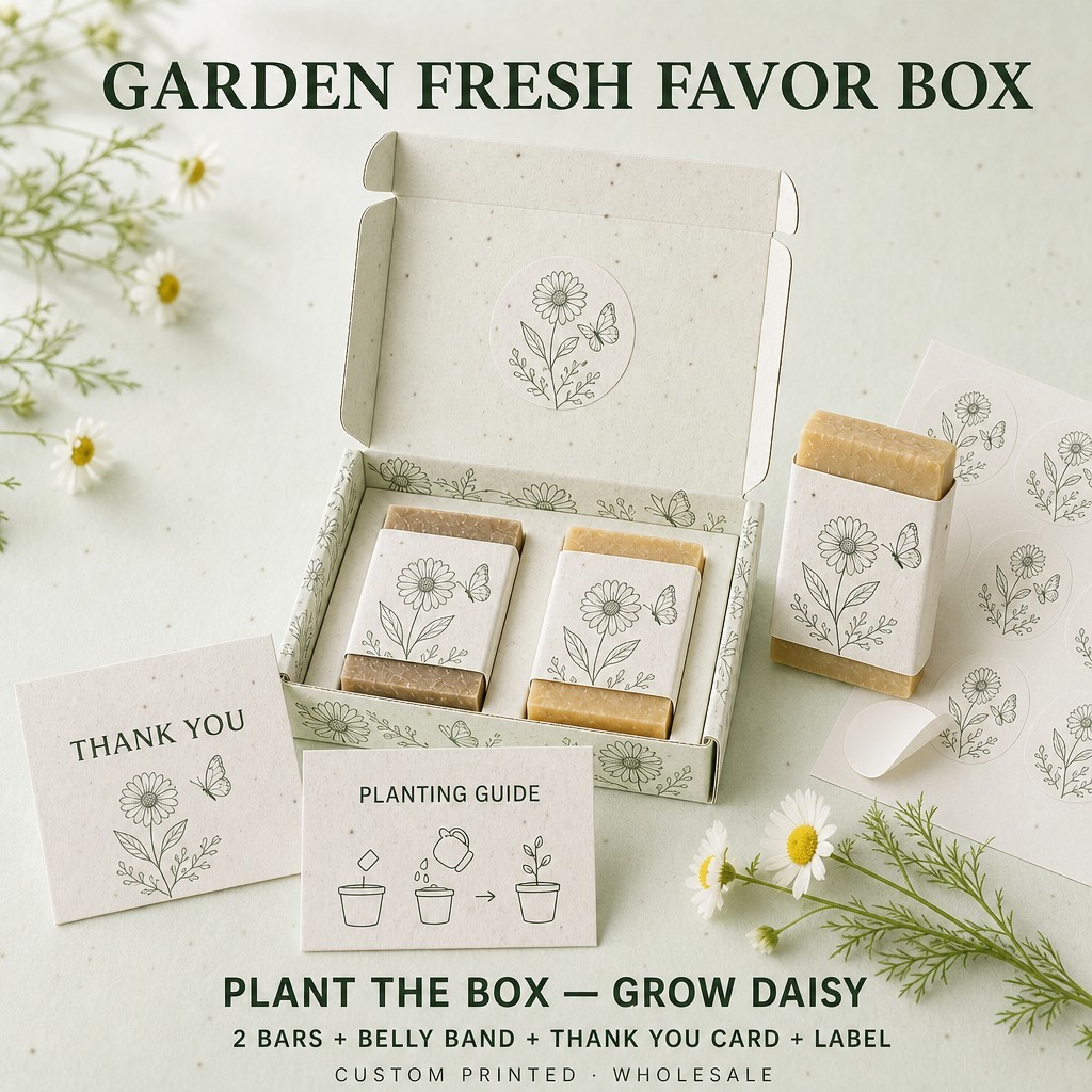 Scatola dei Bomboniere Fresche da Giardino