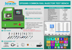 Auto diagnose werkzeug Hochdruck-Dieselkraftstoff-Common-Rail-Injektor prüfmaschine EPS208S dts208 mit Codierung aller Marken - Product Image 6