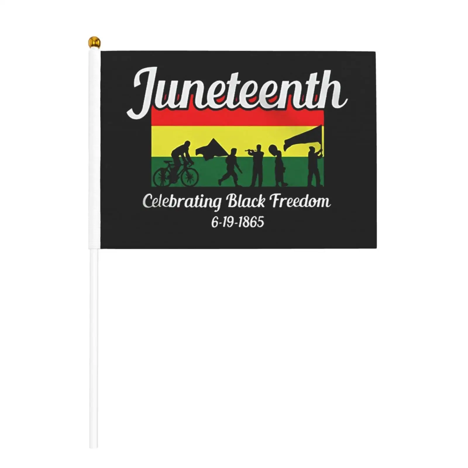 Para la celebración del Festival Decoración Día DE LA Independencia Mini American Handheld Small Juneteenth Flag Stick 5 ''x 8''