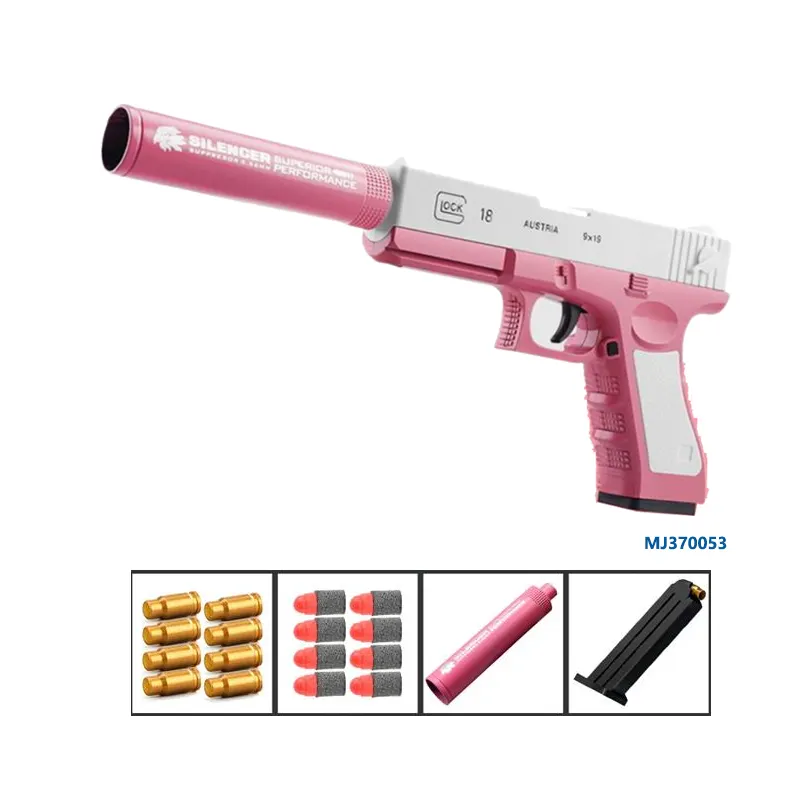 Kids Outdoor Shooting Game EVA Foam Dart Soft Bullet Toy Gun G18 Pistol Blaster Toy Gun for Children Boys