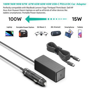 IT、車両、産業、医療機器用のユニバーサル100WUSB TYPE-C PD PSU電源コンバーター12V-24VDCアダプター充電器 - Product Image 3