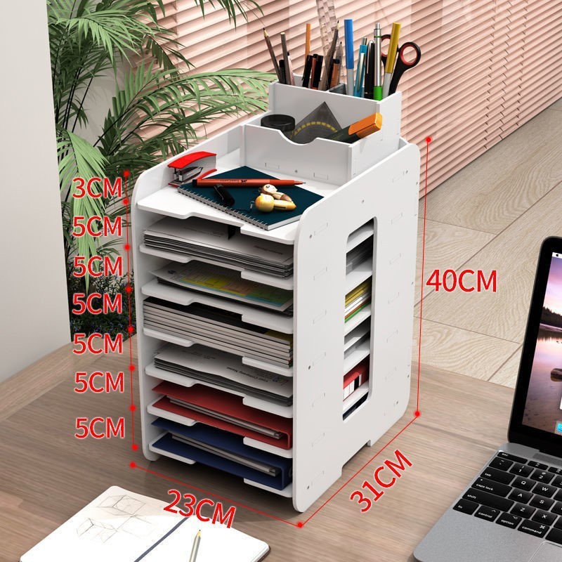 23cm 7-layer folder with pen holder