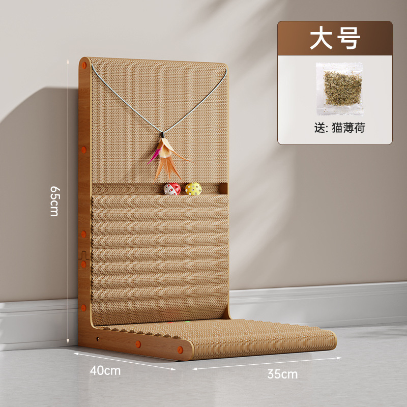 L-shaped cat scratching board pro