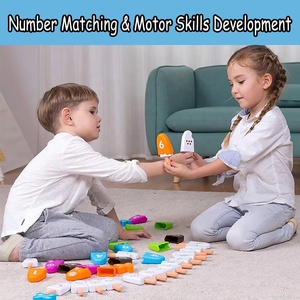 25pcs Montessori <strong>Counting</strong> Toy Number Matching Learning Ice Cream Toy Preschool Math Learning Numbers English Words Match Game