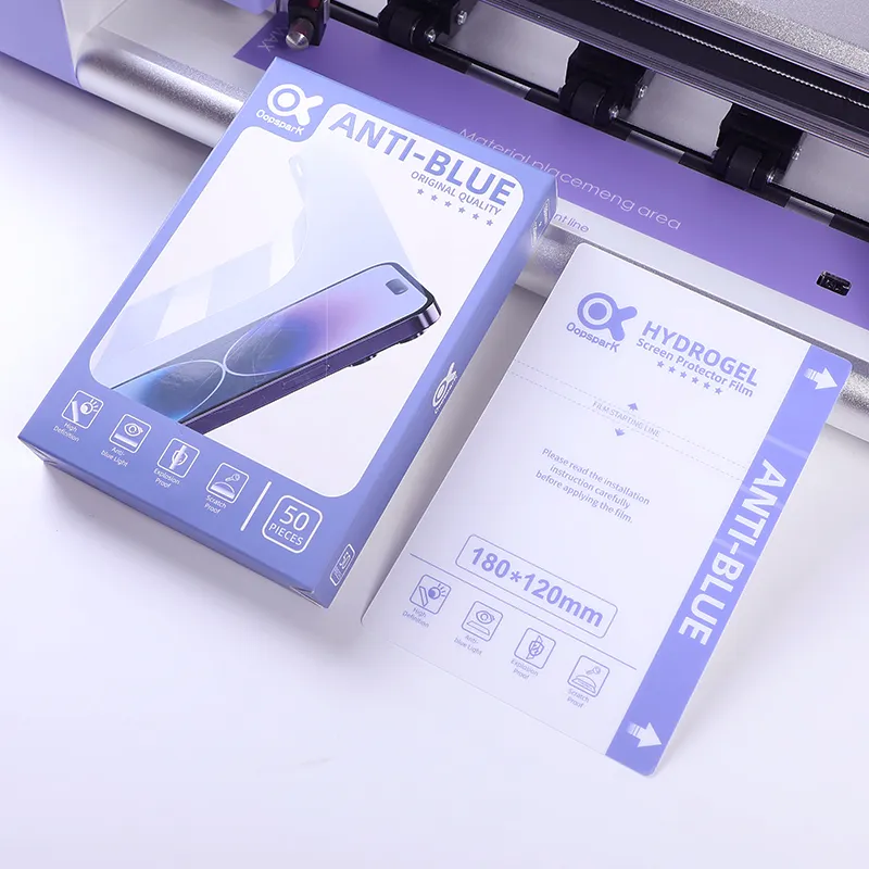 Film hydrogel anti-espion à lumière bleue TPU protecteur d'écran mobile facile à installer pour la fabrication de machines pour iPhone et Vivo