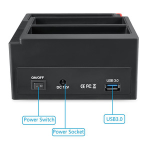 OTB 2TB SATA <strong>IDE</strong> Interface Hard Disk Adapter Box ABS Plastic <strong>USB</strong> <strong>3.0</strong> Cloning Docking Station Case Ethernet Used Condition SSD - Product Image 5