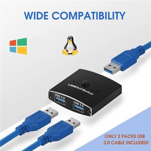Newest Computer Cables Usb <strong>Splitter</strong> U3 USB Drive Printer Sharing <strong>Splitter</strong> USB 3.0 Bidirectional Switch <strong>1</strong> <strong>Input</strong> <strong>2</strong> <strong>Output</strong> Hub